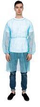 Load image into Gallery viewer, Isolation gown - Size Large 25gsm 10pcs/pkt (Green / Blue)
