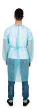 Load image into Gallery viewer, Isolation gown - Size Large 25gsm 10pcs/pkt (Green / Blue)
