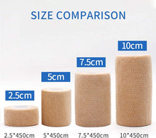 Load image into Gallery viewer, High Elasticity Non-woven Bandage with Latex Coating-   7.5cm x 4.5m (3in x 5yd) Beige- 4 pcs
