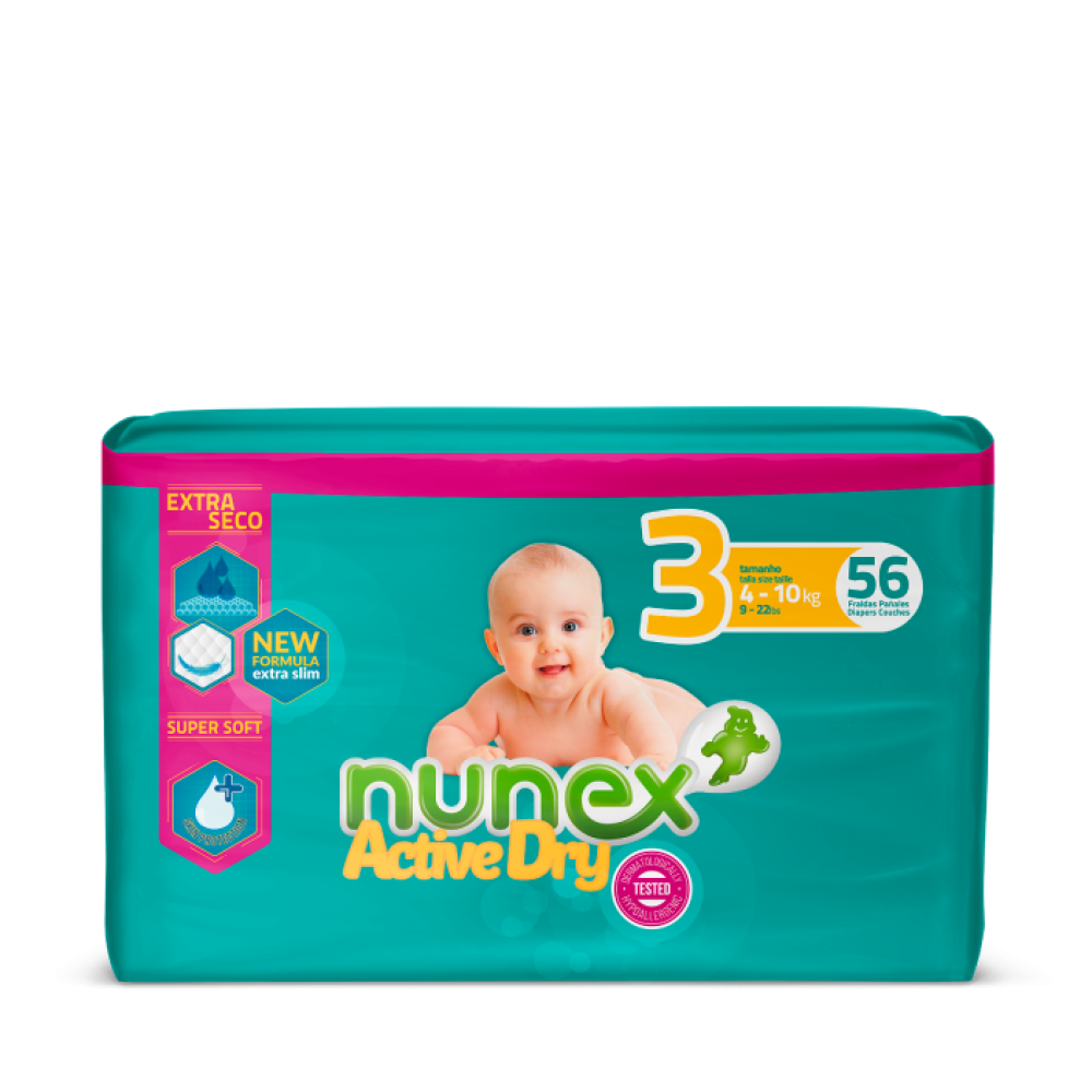 nunex -BABY Diaper 4-10 KG / 56pcs size 3