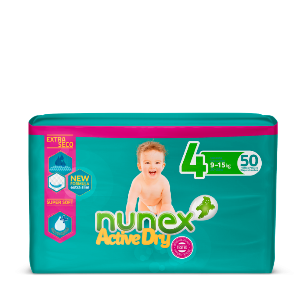 nunex -BABY Diaper 9-15 KG / 50pcs- size 4