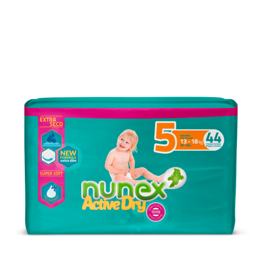 nunex -BABY Diaper 13-18 KG / 44pcs size 5