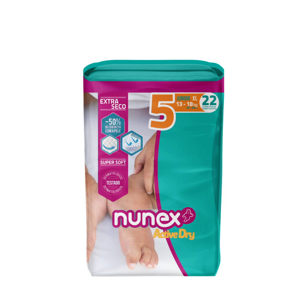 nunex -BABY Diaper 13-18 KG / 22pcs- size 5